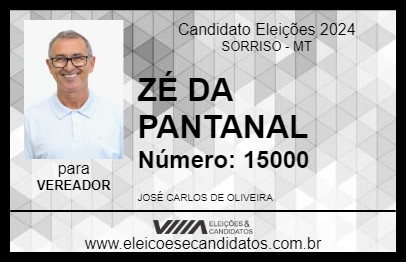 Candidato ZÉ DA PANTANAL 2024 - SORRISO - Eleições