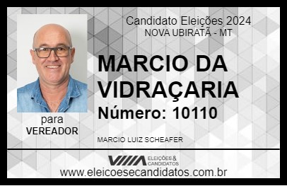 Candidato MARCIO DA VIDRAÇARIA 2024 - NOVA UBIRATÃ - Eleições