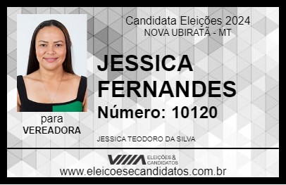 Candidato JESSICA FERNANDES 2024 - NOVA UBIRATÃ - Eleições