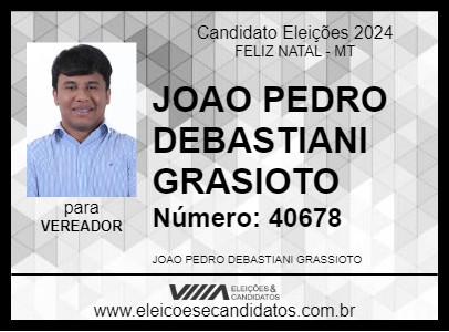 Candidato JOAO PEDRO DEBASTIANI GRASIOTO 2024 - FELIZ NATAL - Eleições