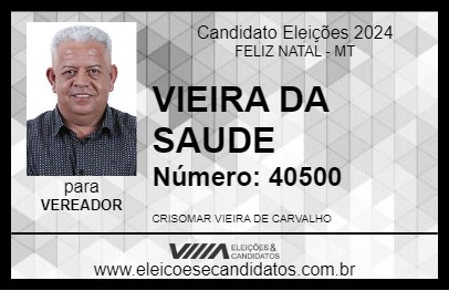 Candidato VIEIRA DA SAUDE 2024 - FELIZ NATAL - Eleições