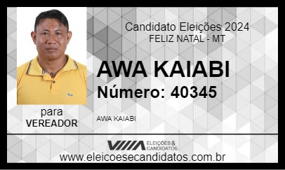 Candidato AWA KAIABI 2024 - FELIZ NATAL - Eleições