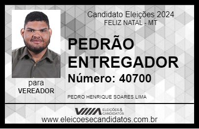 Candidato PEDRÃO ENTREGADOR 2024 - FELIZ NATAL - Eleições