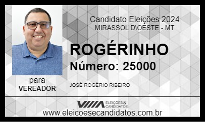 Candidato ROGÉRINHO 2024 - MIRASSOL D\OESTE - Eleições