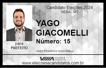 Candidato YAGO GIACOMELLI 2024 - VERA - Eleições