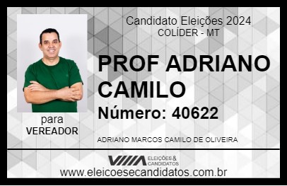 Candidato PROF ADRIANO CAMILO 2024 - COLÍDER - Eleições