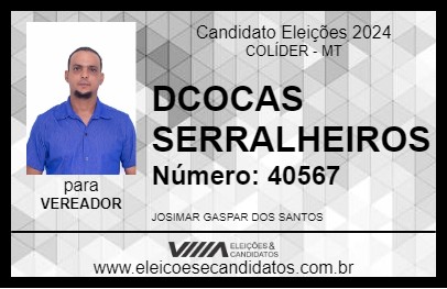 Candidato DCOCAS SERRALHEIROS 2024 - COLÍDER - Eleições