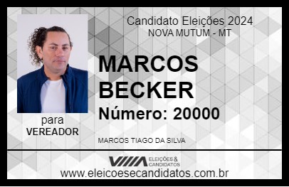 Candidato MARCOS BECKER 2024 - NOVA MUTUM - Eleições