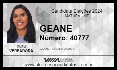 Candidato GEANE 2024 - MATUPÁ - Eleições