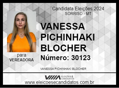 Candidato VANESSA PICHINHAKI BLOCHER 2024 - SORRISO - Eleições