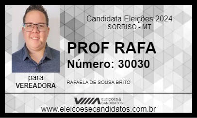 Candidato PROF RAFA 2024 - SORRISO - Eleições