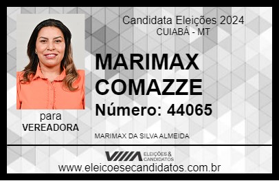 Candidato MARIMAX COMAZZE 2024 - CUIABÁ - Eleições