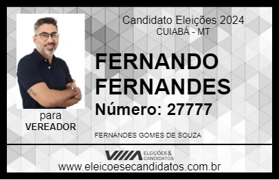 Candidato FERNANDO FERNANDES 2024 - CUIABÁ - Eleições