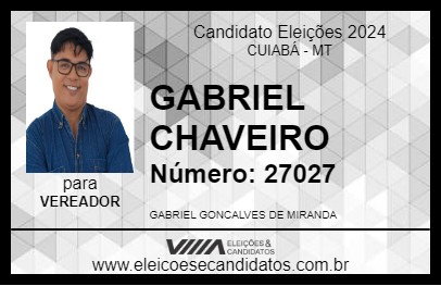 Candidato GABRIEL CHAVEIRO 2024 - CUIABÁ - Eleições