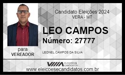 Candidato LEO CAMPOS 2024 - VERA - Eleições