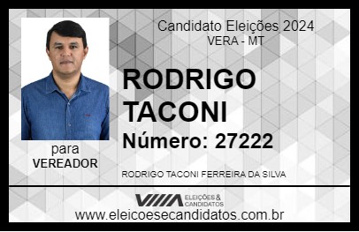 Candidato RODRIGO TACONI 2024 - VERA - Eleições