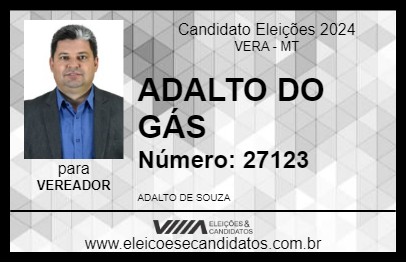 Candidato ADALTO DO GÁS 2024 - VERA - Eleições