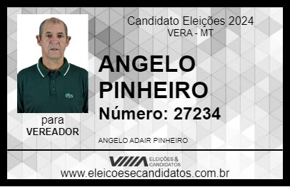 Candidato ANGELO PINHEIRO 2024 - VERA - Eleições