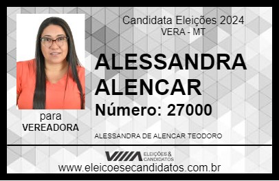 Candidato ALESSANDRA ALENCAR 2024 - VERA - Eleições