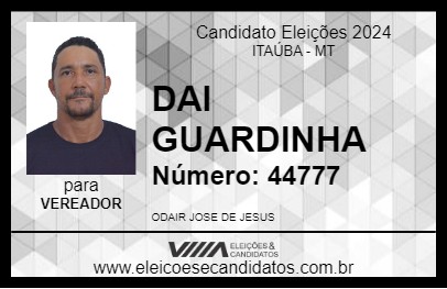 Candidato DAI GUARDINHA 2024 - ITAÚBA - Eleições