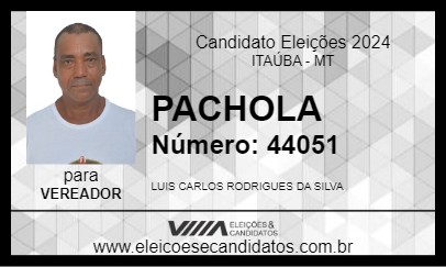 Candidato PACHOLA 2024 - ITAÚBA - Eleições