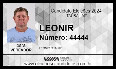 Candidato LEONIR 2024 - ITAÚBA - Eleições