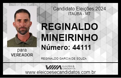 Candidato REGINALDO MINEIRINHO 2024 - ITAÚBA - Eleições