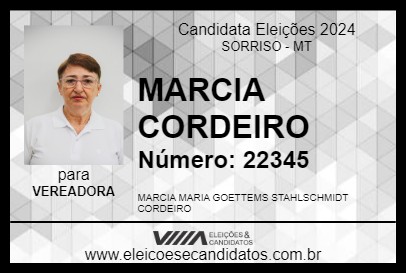 Candidato MARCIA CORDEIRO 2024 - SORRISO - Eleições