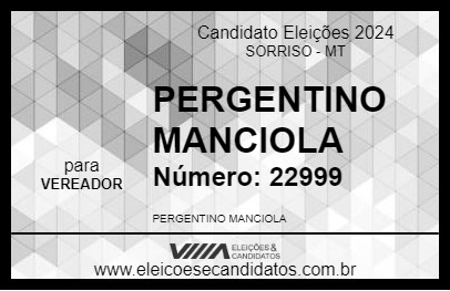 Candidato PERGENTINO MANCIOLA 2024 - SORRISO - Eleições