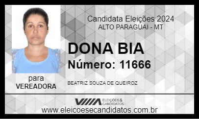 Candidato DONA BIA 2024 - ALTO PARAGUAI - Eleições