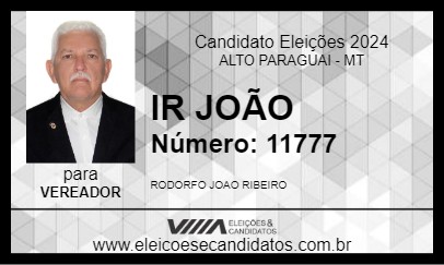 Candidato IR JOÃO 2024 - ALTO PARAGUAI - Eleições