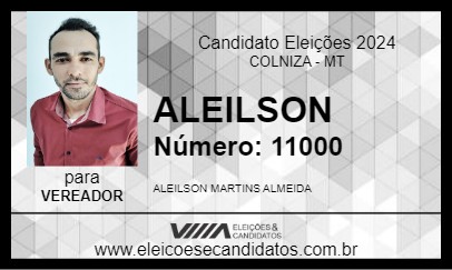 Candidato ALEILSON 2024 - COLNIZA - Eleições