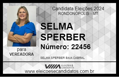 Candidato SELMA SPERBER 2024 - RONDONÓPOLIS - Eleições