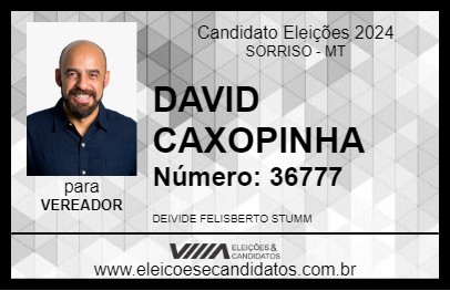 Candidato DAVID CAXOPINHA 2024 - SORRISO - Eleições