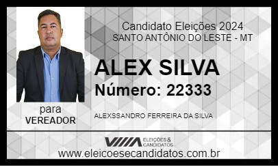 Candidato ALEX SILVA 2024 - SANTO ANTÔNIO DO LESTE - Eleições