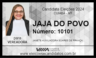 Candidato JAJA DO POVO 2024 - CUIABÁ - Eleições