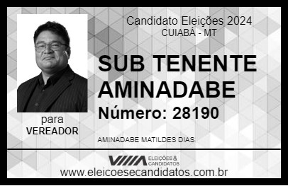 Candidato SUB TENENTE AMINADABE 2024 - CUIABÁ - Eleições