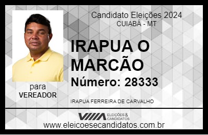 Candidato IRAPUA O MARCÃO 2024 - CUIABÁ - Eleições