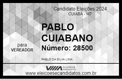 Candidato PABLO CUIABANO 2024 - CUIABÁ - Eleições