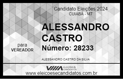 Candidato ALESSANDRO CASTRO 2024 - CUIABÁ - Eleições