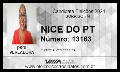 Candidato NICE DO PT 2024 - SORRISO - Eleições