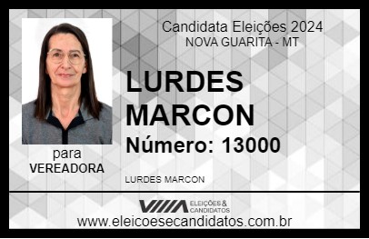 Candidato LURDES MARCON 2024 - NOVA GUARITA - Eleições