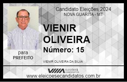 Candidato VIENIR OLIVEIRA 2024 - NOVA GUARITA - Eleições