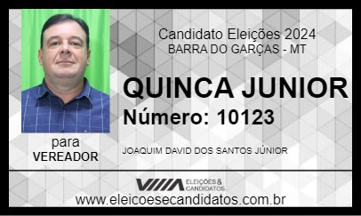 Candidato QUINCA JUNIOR 2024 - BARRA DO GARÇAS - Eleições