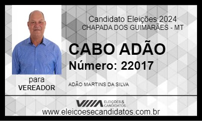 Candidato CABO ADÃO 2024 - CHAPADA DOS GUIMARÃES - Eleições