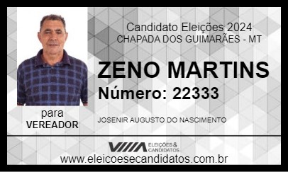 Candidato ZENO MARTINS 2024 - CHAPADA DOS GUIMARÃES - Eleições