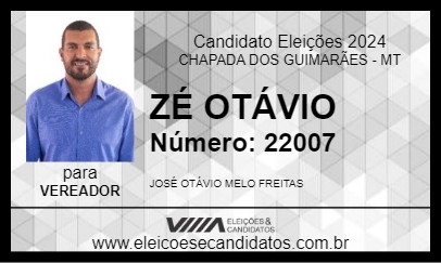 Candidato ZÉ OTÁVIO 2024 - CHAPADA DOS GUIMARÃES - Eleições