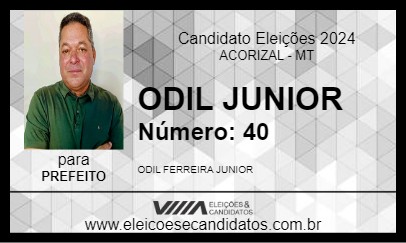 Candidato ODIL JUNIOR 2024 - ACORIZAL - Eleições