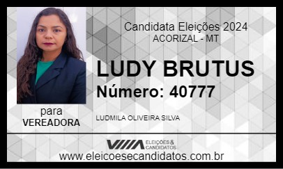 Candidato LUDY BRUTUS 2024 - ACORIZAL - Eleições