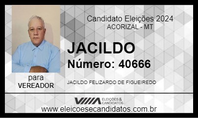 Candidato JACILDO 2024 - ACORIZAL - Eleições